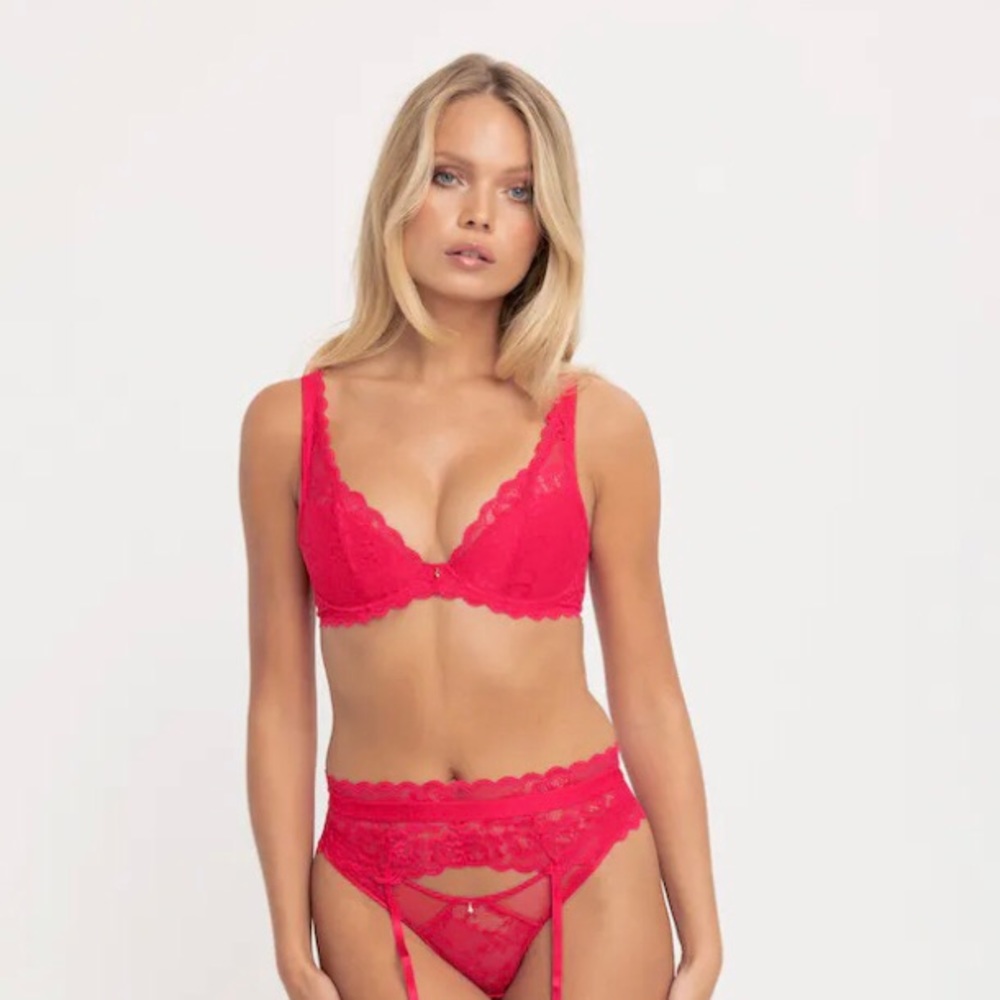 30i // 65i pink plunge bra